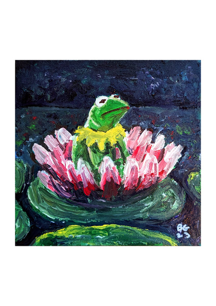 Ben Gore "Kermit on lily pad"print