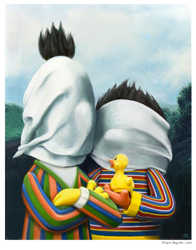 Steve Dressler "The Buddies (D'apres Magritte)" Print