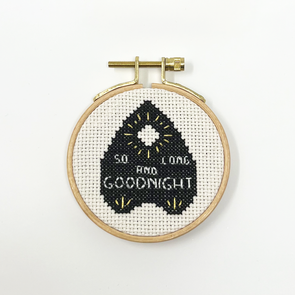 CryBaby Cross Stitch "So Long & Goodnight"