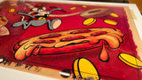 Jordan Koch "Chuck E. Cheese: Doughfender of the Pizzaverse" print