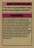 Cuyler Smith “51 - Brian 'Smash' Williams” Trading Card