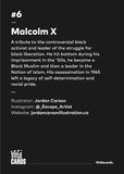 Title Cards "#6 Malcolm X" Print