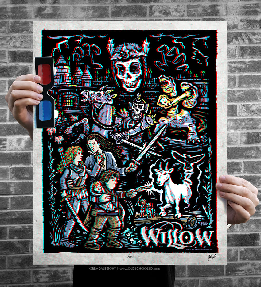 Brad Albright "Willow… in 3D! (3D Poster with Glasses)" Print