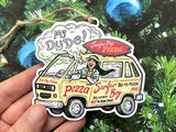Brad Albright "Surfer Boy Pizza Van" Ornament