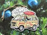 Brad Albright "Surfer Boy Pizza Van" Ornament