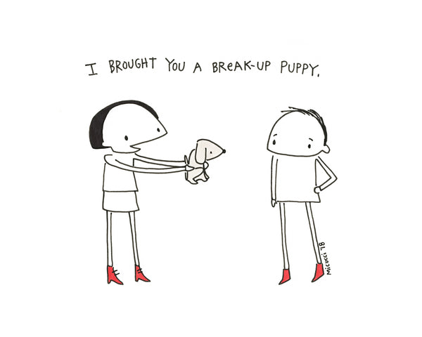 Kate Micucci "Break Up Puppy" Print