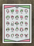Austin Gilmore "25 Days of Christmas Advent Calendar" Print