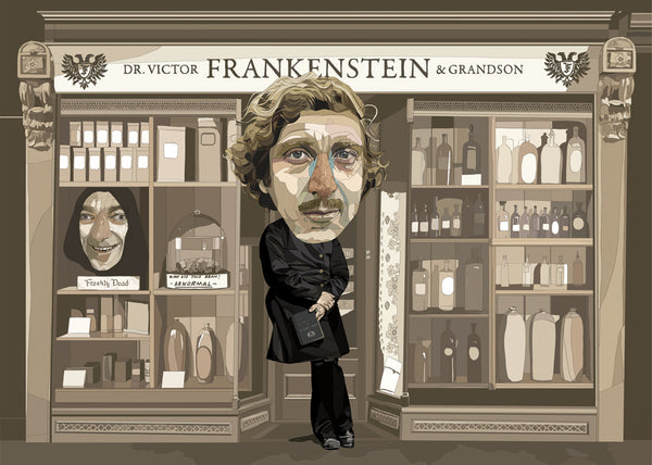 Conor Langton "Frankenstein & Grandson" Postcard Print