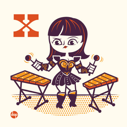 Dave Perillo "X is for Xylophoning Xylophones" Print