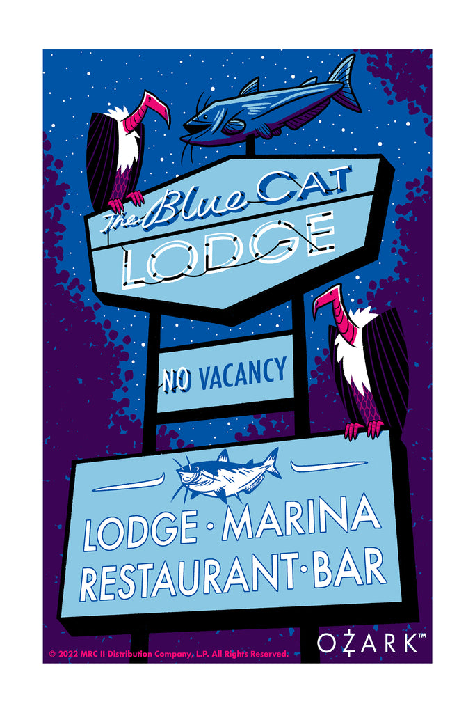 Doug LaRocca "The Blue Cat" Print