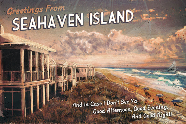 Dan Nash "Seahaven Island" Postcard Print
