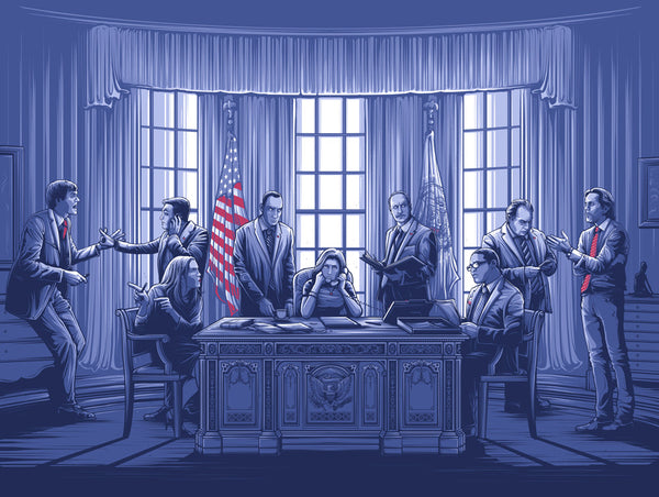 Dan Mumford "Hey, I'm the president. I can f*ck anybody I want now, right?" Print