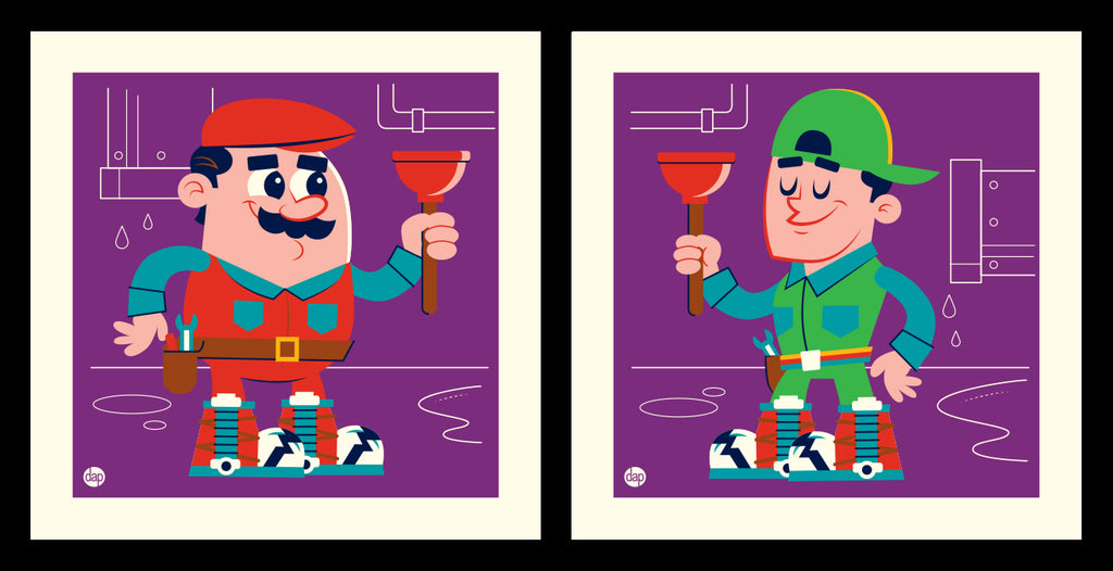 Dave Perillo "Mario Bros." Print Set
