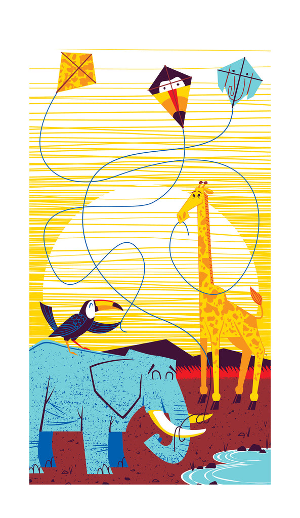Doug LaRocca "Land Animal Kites" Print