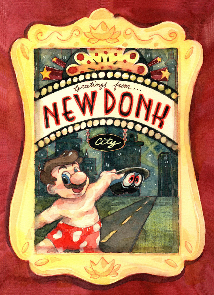 Geoff Pascual	"Greetings from New Donk City" Postcard Print