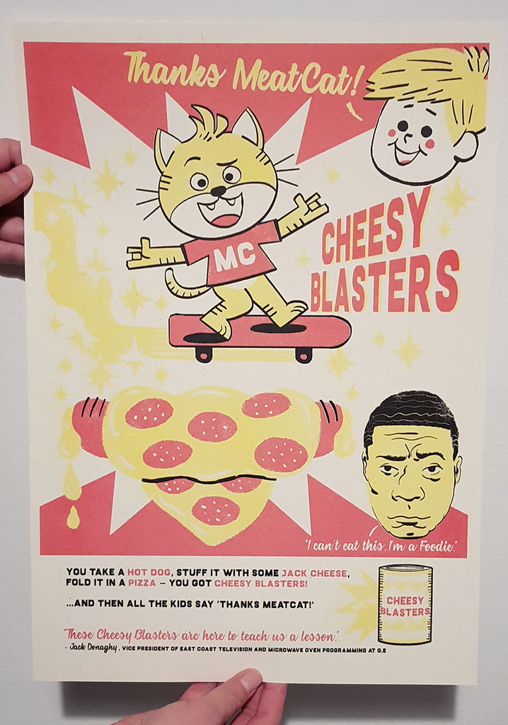 Graham Corcoran "Cheesy Blasters" Print
