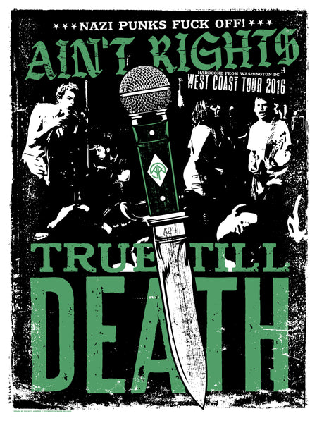 Jeffrey Everett / Rockets Are Red "Ain't Rights - TRUE TILL DEATH" Print