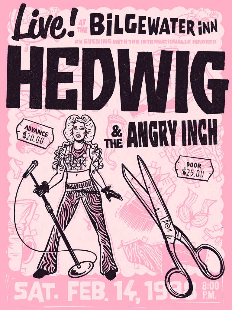 Alan Defibaugh "An Evening with Hedwig and the Angry Inch (Bring It Home Variant)" Print