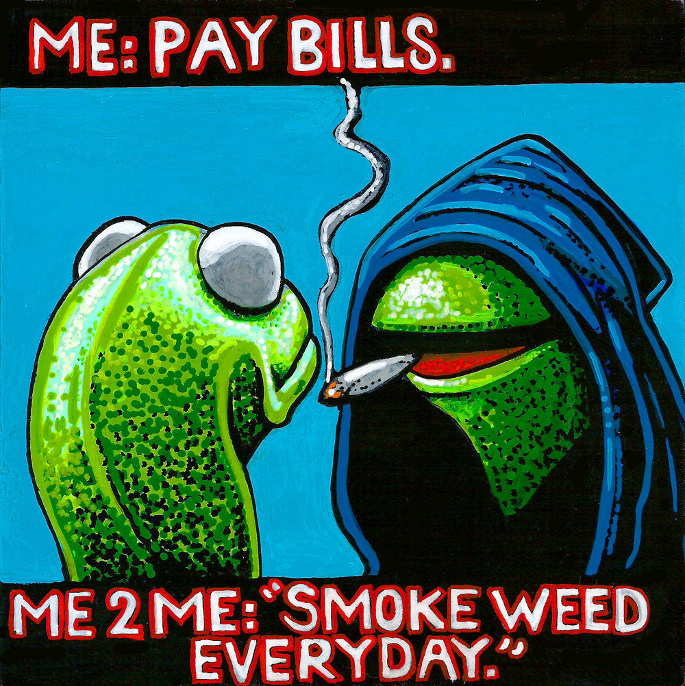kermit the frog smoking weed