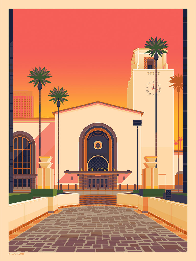 George Townley "Los Angeles Union Station" Print