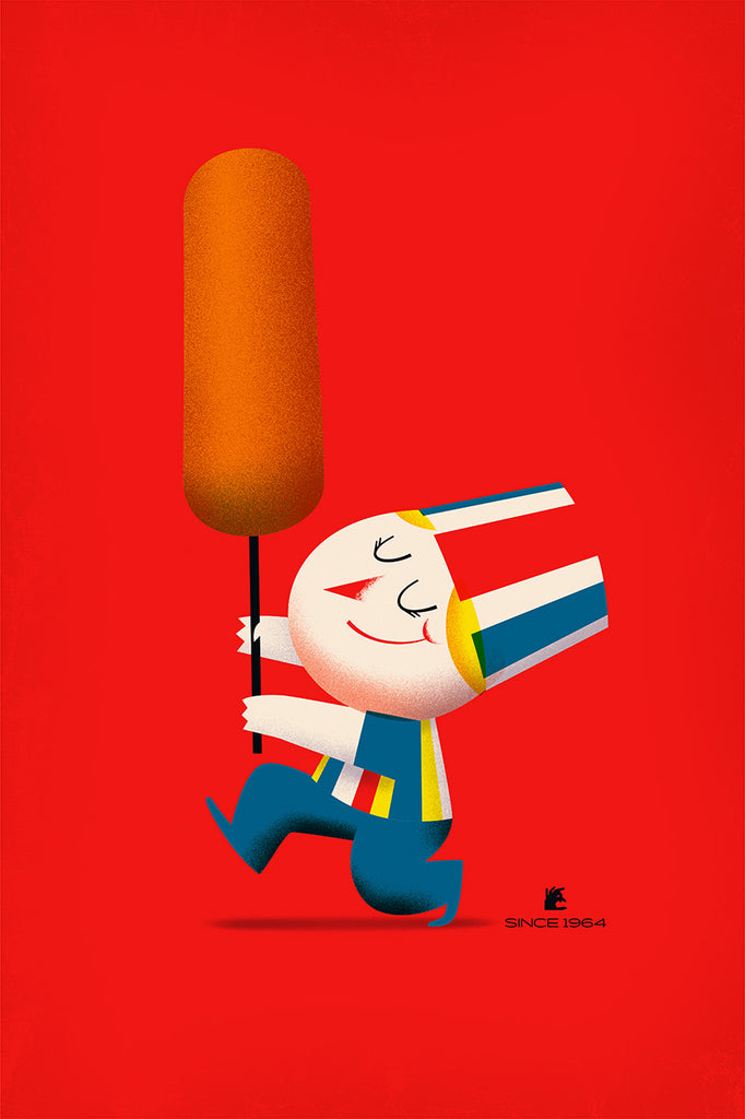 Mark Borgions "Hot Dog on a Stick" Print