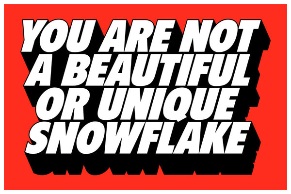 Matt Chase "You Are Not A Beautiful Or Unique Snowflake" Print