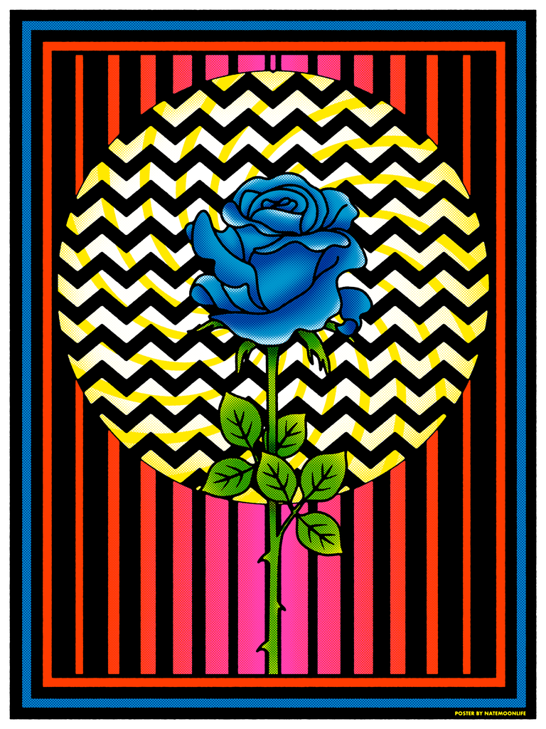 Nate Gonzalez / Moon Life "Blue Rose" Print