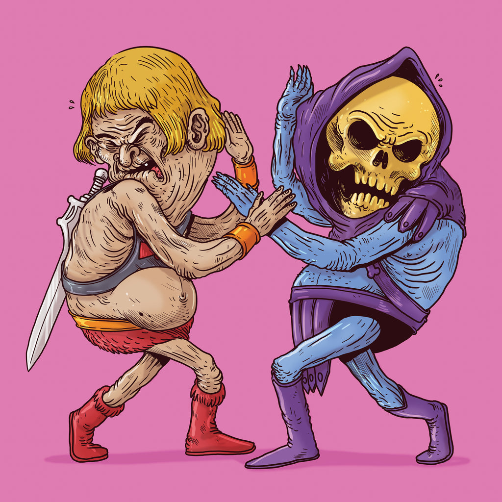 Alex Solis "Old He-Man vs. Old Skeletor" Print