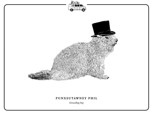 Evan Yarbrough "Punxsutawney Phil" Print