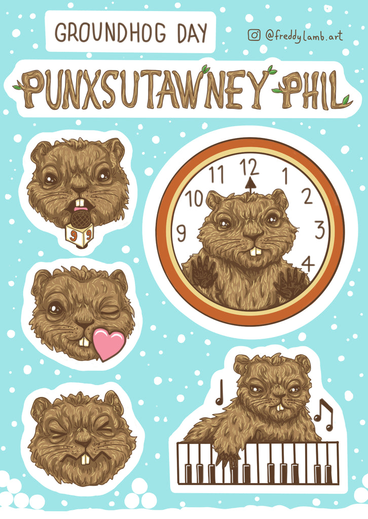 Freddy Lambert "Punxsatawney Phil" Sticker Sheet