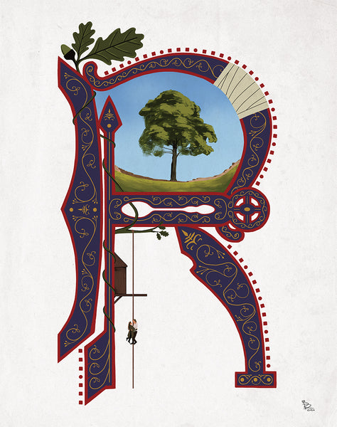 Royalston Design "Prince of Thieves: Illuminated Letter" Print