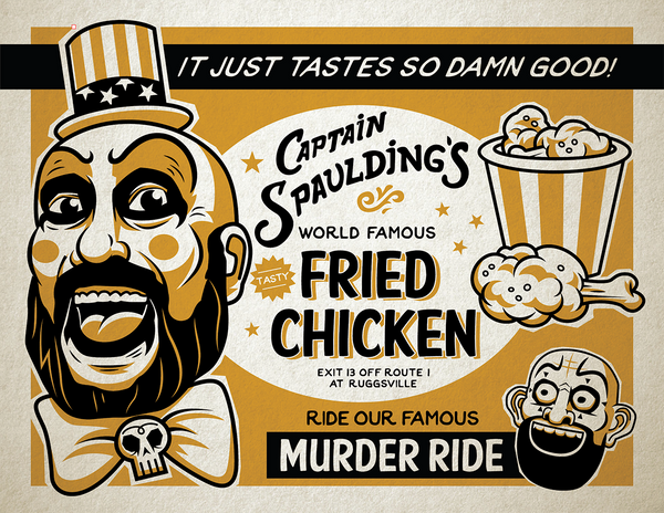 Ryan Hungerford "Captain Spaulding's Tasty Fried Chicken" Print