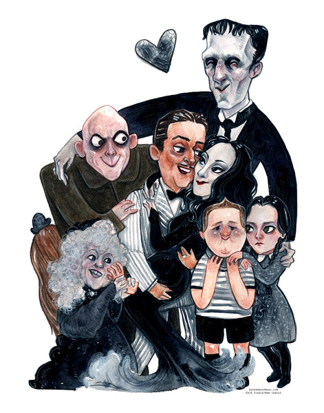 Super Group Hugs "Addams Family HUG" Print