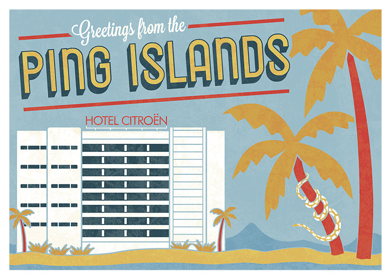 Teo Zirinis "Ping Islands" Postcard Print