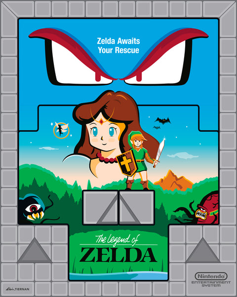 Kevin Tiernan "Zelda Awaits Your Rescue" Print