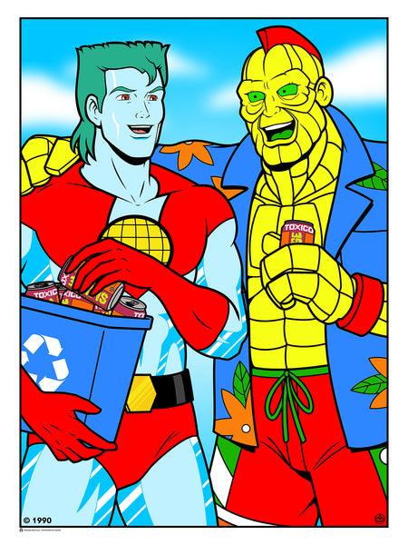 Matthew Skiff "Captain Planet and Duke Nukem" Print